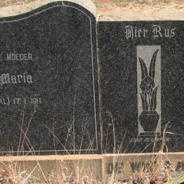 WINNAAR Johannes Lodewyk, de 1909-1958 &amp; Anna Maria ODENDAAL 1911-