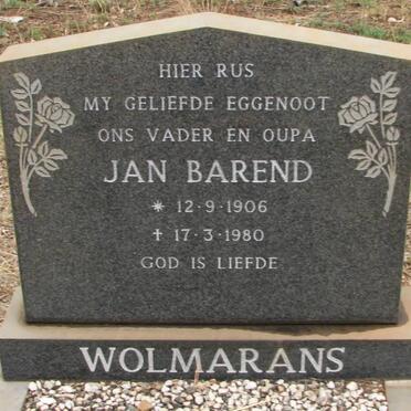 WOLMARANS Jan Barend 1906-1980