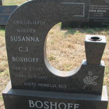 BOSHOFF Susanna C.J. 1939-1987