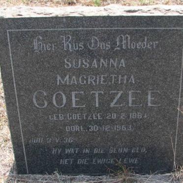 COETZEE Susanna Magrietha nee COETZEE 1884-1963