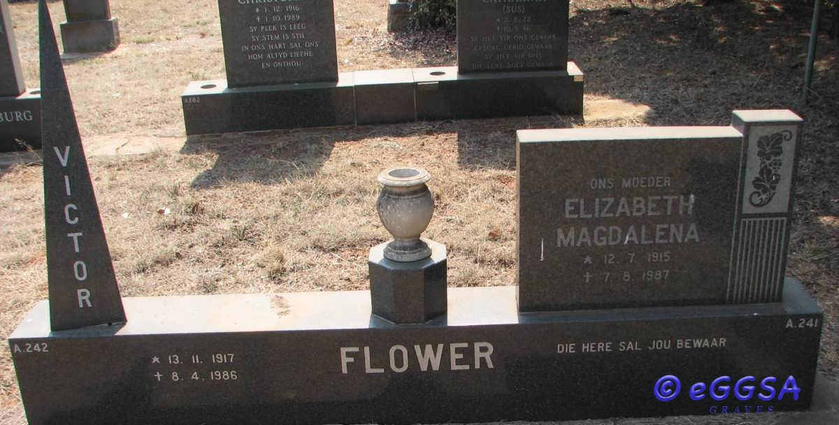 FLOWER Victor 1917-1986 &amp; Elizabeth Magdalena 1915-1987