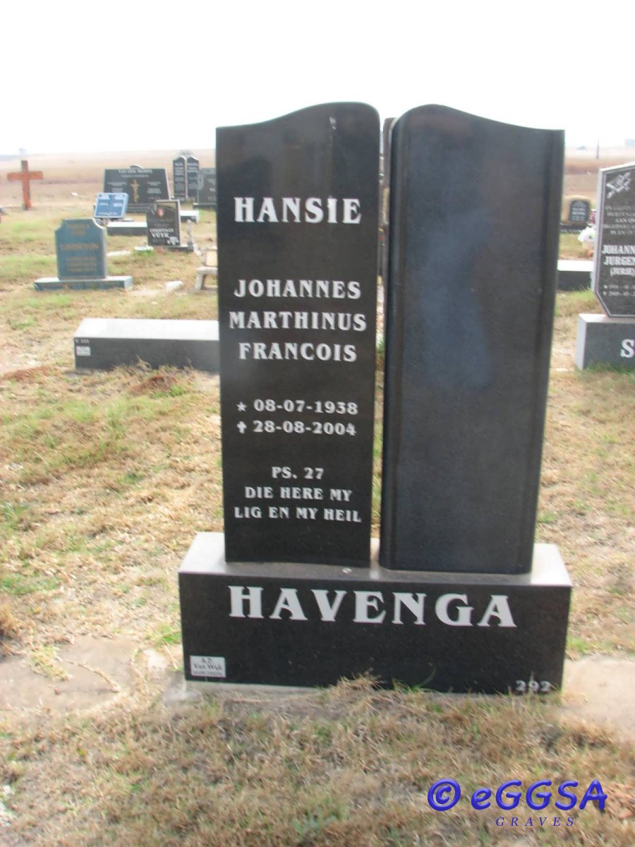 HAVENGA Johannes Marthinus Francois 1938-2004