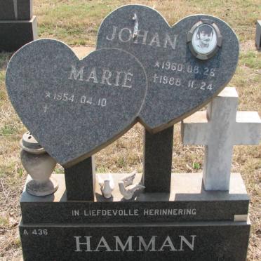 HAMMAN Johan 1960-1988 &amp; Marie 1954-