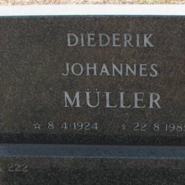 MÜLLER Diederik Johannes 1924-1985