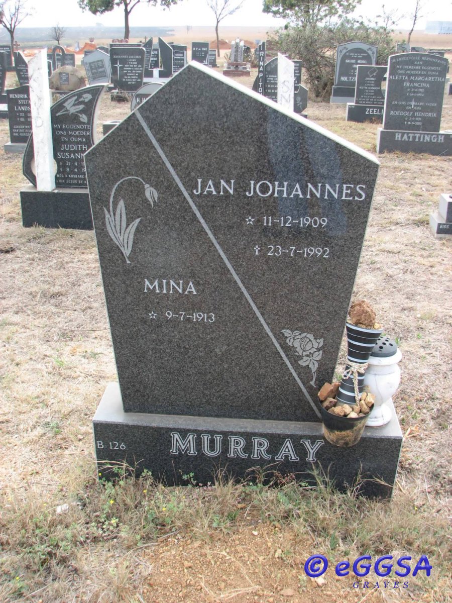 MURRAY Jan Johannnes 1909-1992 &amp; Mina 1913-