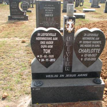 OLIVIER Tok 1926-2012 &amp; Charlotte 1927-2001