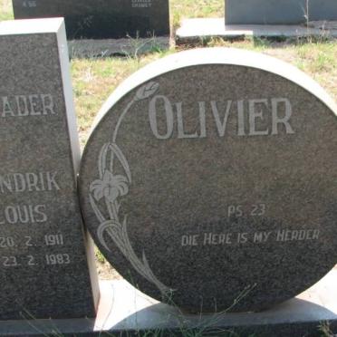 OLIVIER Hendrik Louis 1911-1983 &amp; Anna M.E. 1919-