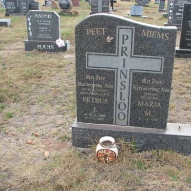 PRINSLOO Petrus J. 1952-2003 &amp; Maria M. 1942-