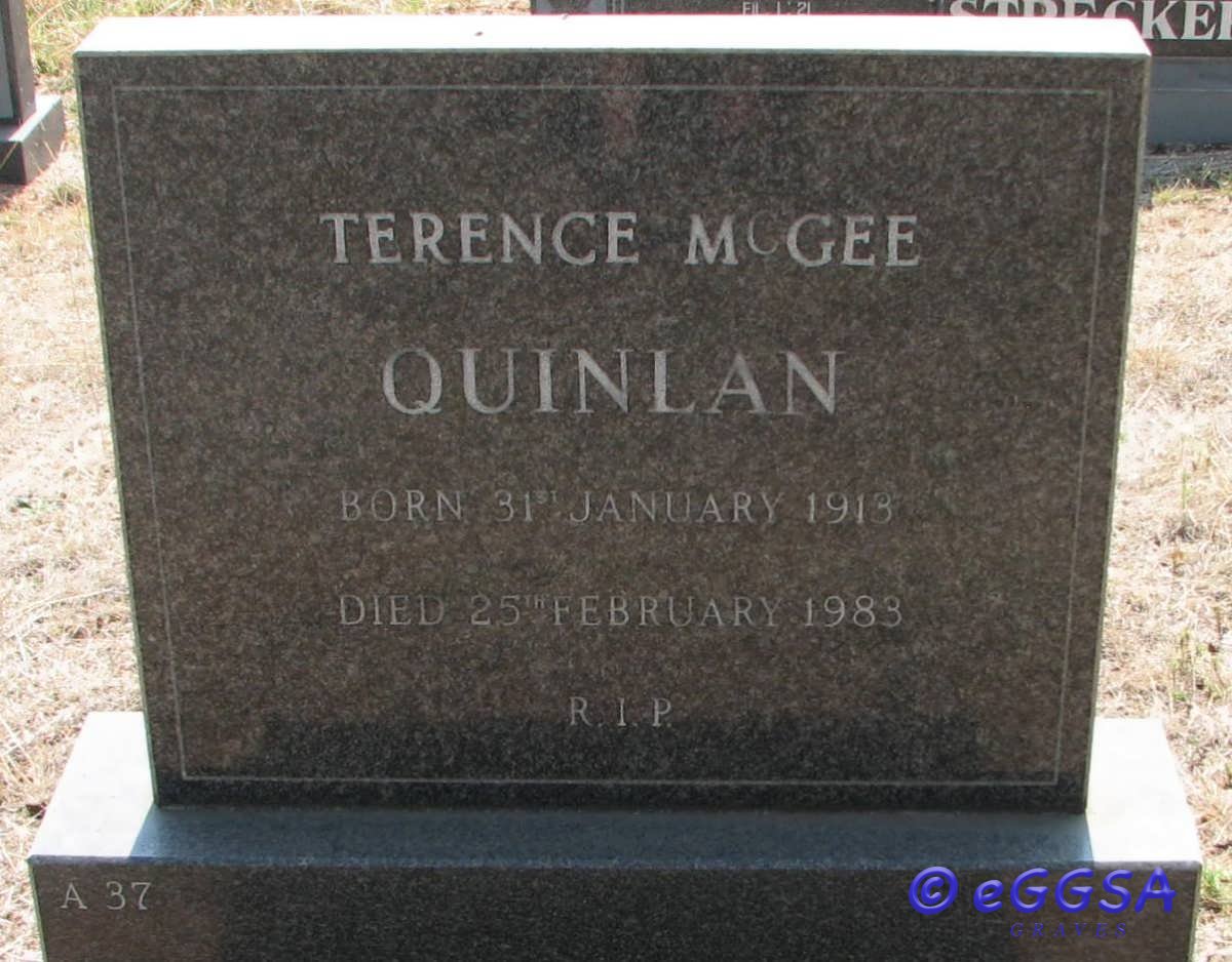 QUINLAN Terence McGee 1913-1983