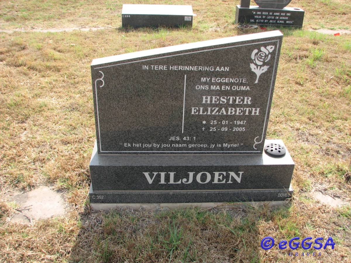 VILJOEN Hester Elizabeth 1947-2005