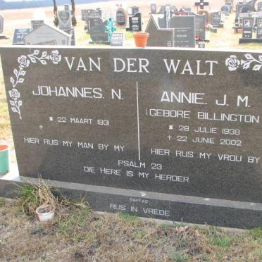 WALT Johannes N., van der 1931- &amp; Annie J.M. 1938-2002