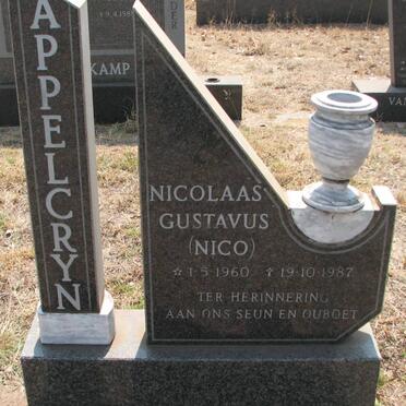 APPELCRYN Nicolaas Gustavus 1960-1987
