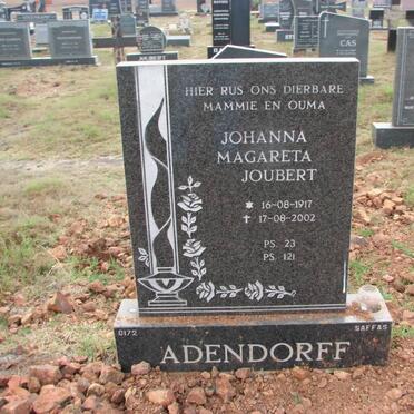 ADENDORFF Johanna Magareta Joubert 1917-2002