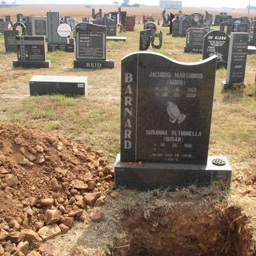 BARNARD Jacobus Marthinus 1953-2002 &amp; Susanna Petronella 1956-