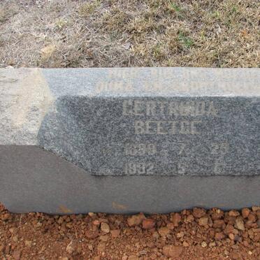 BEETGE Gertruida 1899-1992