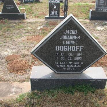BOSHOFF Jacob Johannes 1914-2005