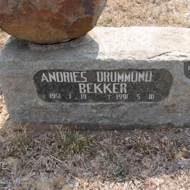 BEKKER Andries Drummond 1951-1991