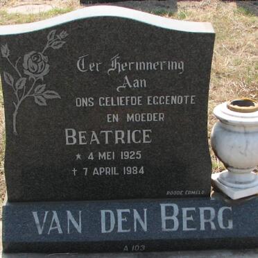 BERG Beatrice, van den 1925-1984