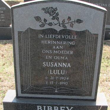 BIBBEY Susanna 1904-1990