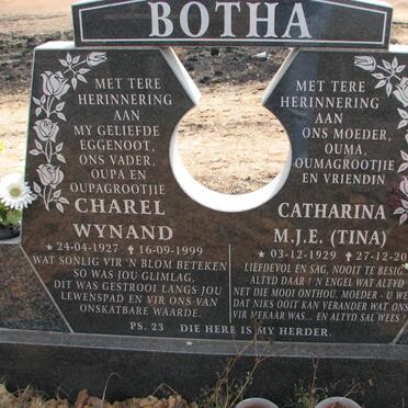 BOTHA Charel Wynand 1927-1999 &amp; Catharina M.J.E. 1929-201?