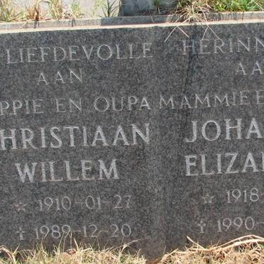 BROODRYK Christiaan Willem 1910-1989 &amp; Johanna Elizabeth 1918-1990