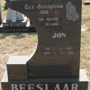 BEESLAAR Jon 1907-1999