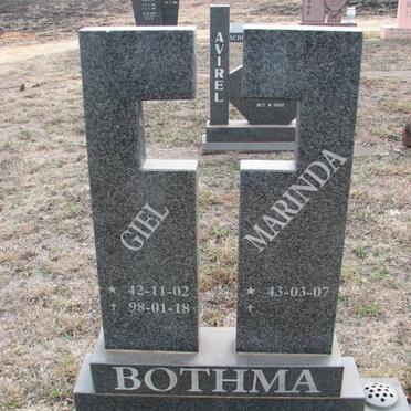 BOTHMA Giel 1942-1998 &amp; Marinda 1943-