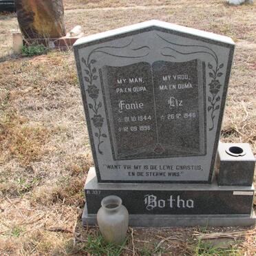 BOTHA Fanie 1944-1996 &amp; Liz 1946-