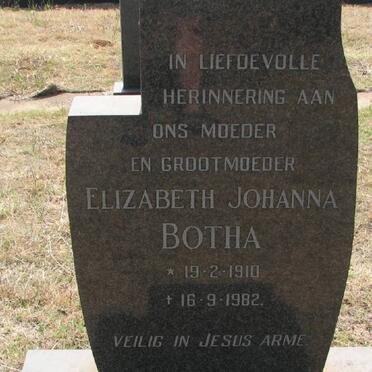 BOTHA Elizabeth Johanna 1910-1982