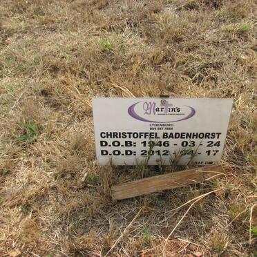 BADENHORST Christoffel 1946-2012