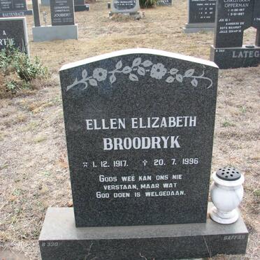 BROODRYK Ellen Elizabeth 1917-1996