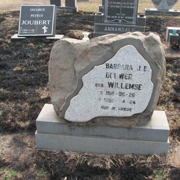 BOUWER Barbara J.E. nee WILLEMSE 1918-1996