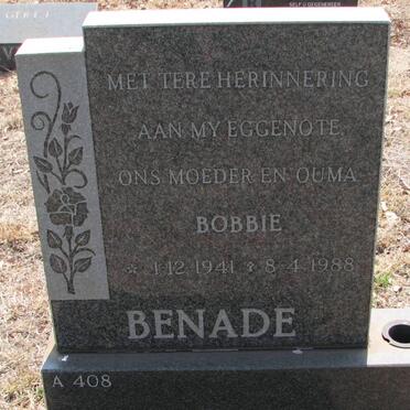 BENADE Bobbie 1941-1988