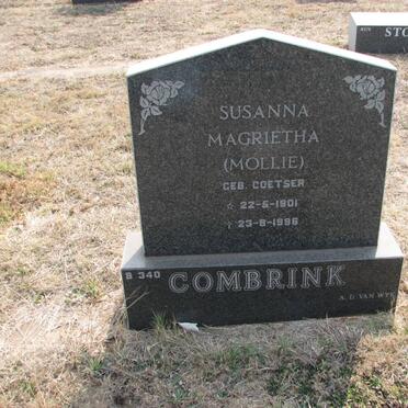 COMBRINK Susanna Magrietha nee COETSER 1901-1996