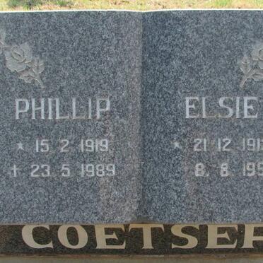 COETZER Phillip 1919-1989 &amp; Elsie 1913-1994