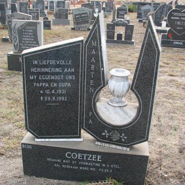 COETZEE P.A. 1931-1992