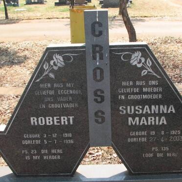 CROSS Robert 1918-1996 &amp; Susanna Maria 1925-2003