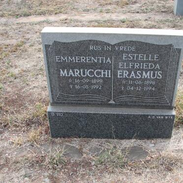 ERASMUS Elfrieda 1898-1994 :: MARRUCHI Emmerentia 1899-1992