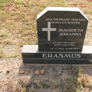 ERASMUS Magrieta Johanna 1934-2001