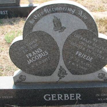 GERBER Frans Jacobus 1957- &amp; Friede 1959-1988