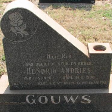 GOUWS Hendrik Andries 1929-1960