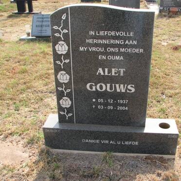 GOUWS Alet 1937-2004