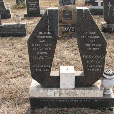 HOFFMANN Desmond Victor 1924-2010 &amp; Gladys 1924-1994