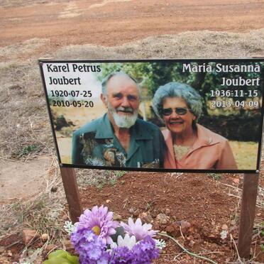 JOUBERT Karel Petrus 1920-2010 &amp; Maria Susanna 1936-2013