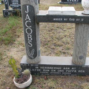 JACOBS Barend Johannes Hendrik 1935-2000