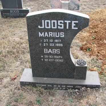 JOOSTE Marius 1917-1996 &amp; Babs 1924-2010