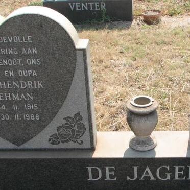 JAGER Jan Hendrik Wiehman, de 1915-1988 &amp; Magdalena Salomina 1917-2003