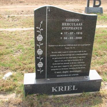 KRIEL Gideon Herculaas Stephanus 1916-2008