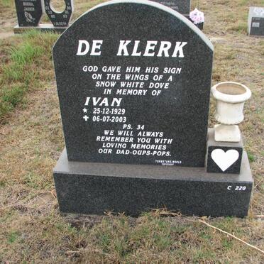 KLERK Ivan, de 1929-2003
