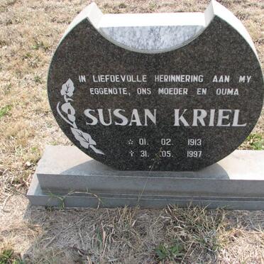 KRIEL Susan 1913-1997